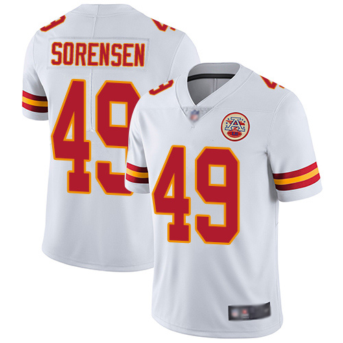 Men Kansas City Chiefs 49 Sorensen Daniel White Vapor Untouchable Limited Player Nike NFL Jersey